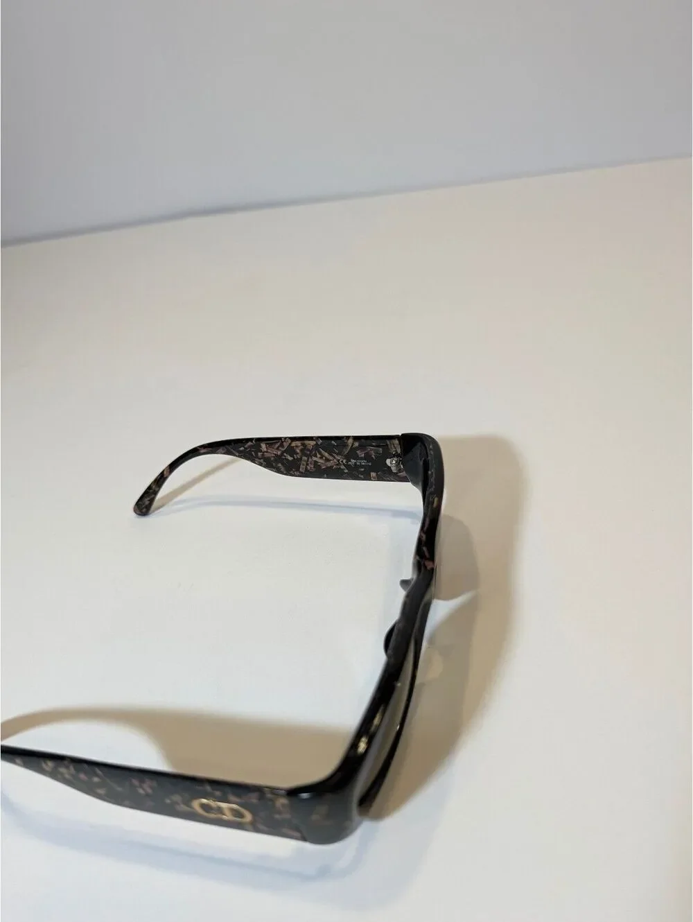 Christian Dior Vintage Black and Gold Tortoise Sunglasses